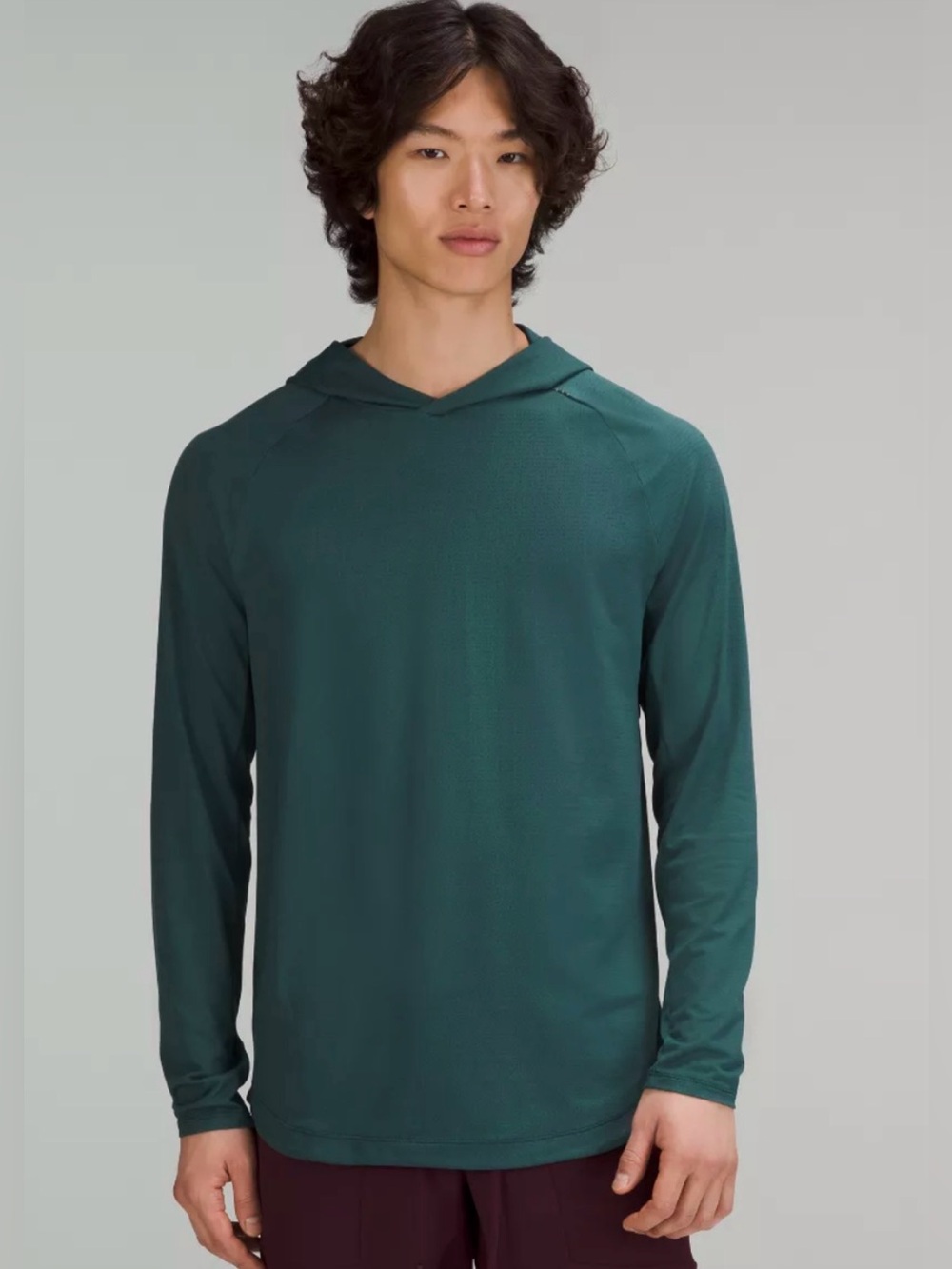 lululemon athletica Drysense Men's Lightweight Hooded Long-Sleeve — Deep Teal